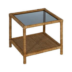 Odkládací stolek se skleněnou deskou 50x50 cm – Ixia