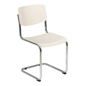 Bílé jídelní židle v sadě 4 ks Chrome – Ixia