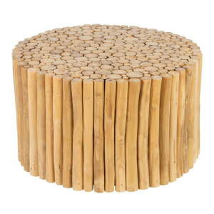 Kulatý odkládací stolek z teakového dřeva ø 70 cm Akar – Ixia