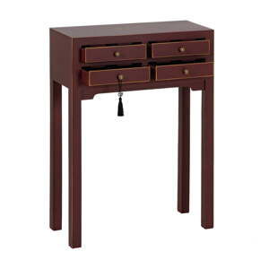 Konzolový stolek v cihlové barvě 26x63 cm Diana – Ixia