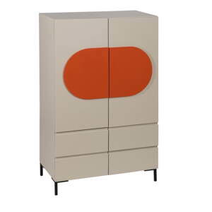 Oranžovo-béžová skříňka 75x123 cm Necto – Ixia