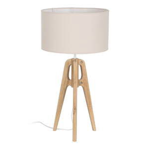 Krémová stolní lampa s textilním stínidlem (výška 67 cm) – Ixia