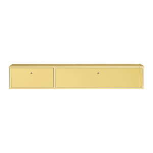 Světle žlutý TV stolek 136x22 cm Mistral – Hammel Furniture