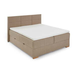Béžová boxspring postel s úložným prostorem 160x200 cm Tambo – Meise Möbel