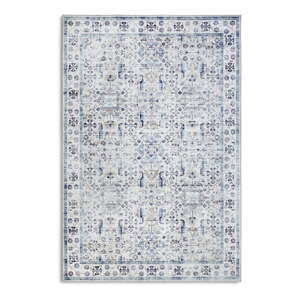 Světle modrý koberec 80x150 cm Saveh Cream Blue – Elle Decoration