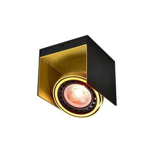 Stropní svítidlo s kovovým stínidlem v černo-zlaté barvě 14x15,5 cm Verso – GTV