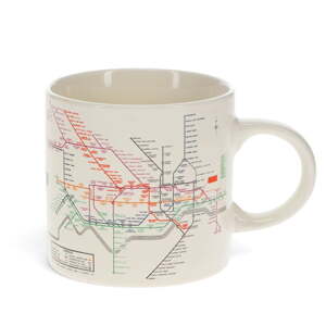 Béžový keramický hrnek 350 ml Heritage Tube Map – Rex London