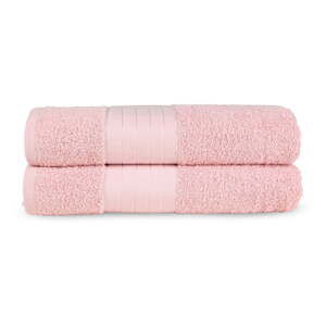 Růžové froté bavlněné osušky v sadě 2 ks 70x140 cm – Good Morning