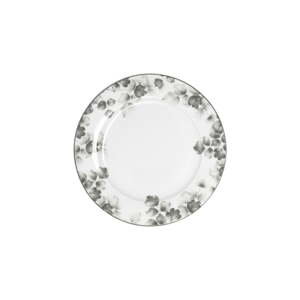 Dezertní porcelánové talíře v bílé a světle šedé barvě v sadě 6 ks ø 19 cm Foliage gray – Villa Altachiara