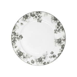 Porcelánové talíře v bílé a světle šedé barvě v sadě 6 ks ø 26 cm Foliage gray – Villa Altachiara