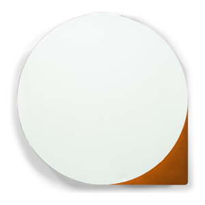 Kovová závěsná koupelnová skříňka v cihlové barvě se zrcadlem 55x55 cm Sonnet – Spinder Design