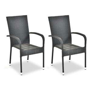 Černé plastové zahradní židle v sadě 2 ks Paris – Bonami Essentials