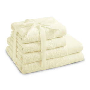 Krémové froté bavlněné ručníky a osušky v sadě 10 ks Amari – AmeliaHome