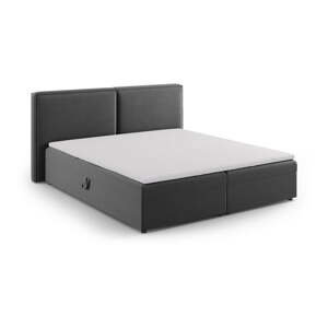 Tmavě šedá boxspring postel s úložným prostorem 160x200 cm Arendal – Cosmopolitan Design