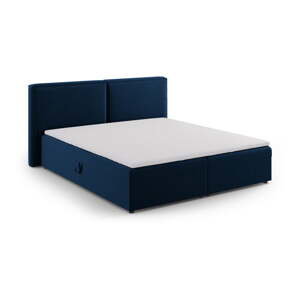 Tmavě modrá boxspring postel s úložným prostorem 160x200 cm Arendal – Cosmopolitan Design