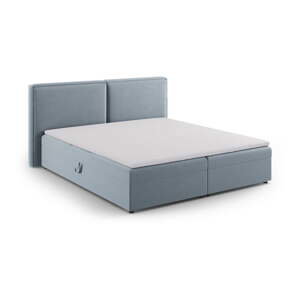 Světle modrá boxspring postel s úložným prostorem 160x200 cm Arendal – Cosmopolitan Design