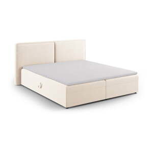 Krémová boxspring postel s úložným prostorem 180x200 cm Arendal – Cosmopolitan Design