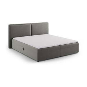 Šedá boxspring postel s úložným prostorem 160x200 cm Arendal – Cosmopolitan Design