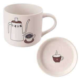 Bílý porcelánový hrnek s víčkem 4,5 l – Orion