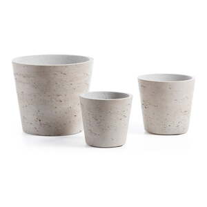 Betonové květináče v sadě 3 ks ø 23,5 cm Low – Kave Home