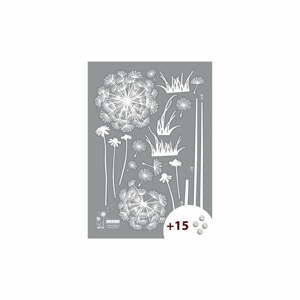 Set samolepky a 15 Swarovski krystalů Ambiance Dandelion Flowers