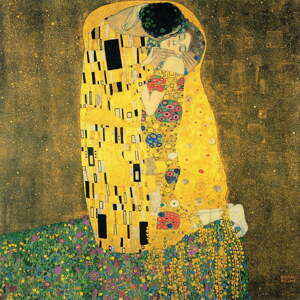 Reprodukce obrazu Gustav Klimt The Kiss, 50  x  50 cm