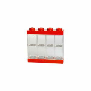 Červenobílá sběratelská skříňka na 8 minifigurek LEGO®