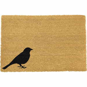 Rohožka z přírodního kokosového vlákna Artsy Doormats Bird, 40 x 60 cm