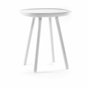 Bílý odkládací stolek z masivu EMKO Naïve Small, ø 45 cm