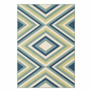 Modro-zelený venkovní koberec Floorita Rombi, 160 x 230 cm