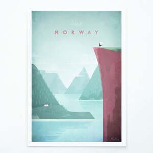 Plakát Travelposter Norway, A3
