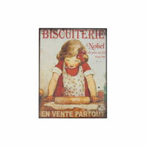 Plechová cedule Antic Line Biscuiterie, 35 x 37 cm