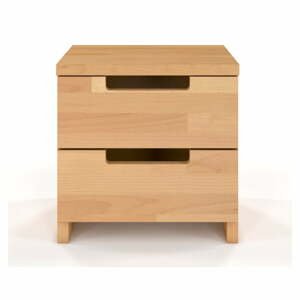 Noční stolek z bukového dřeva se 2 zásuvkami SKANDICA Spectrum