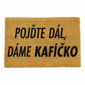 Rohožka z přírodního kokosového vlákna Artsy Doormats Kafíčko, 40 x 60 cm