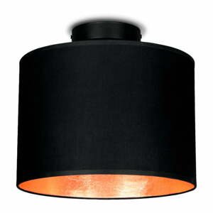 Černé stropní svítidlo s detailem v měděné barvě Sotto Luce MIKA, ⌀ 25 cm
