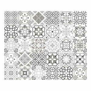 Sada 30 nástěnných samolepek Ambiance Cement Tiles Shade of Gray Bari, 10 x 10 cm