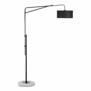 Černo-šedá stojací lampa s kovovým stínidlem (výška 250 cm) Brighton – it's about RoMi