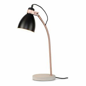 Černo-šedá stolní lampa s kovovým stínidlem (výška 50 cm) Denver – it's about RoMi