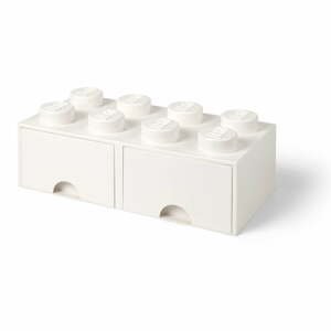 Slonovinově bílý úložný box se dvěma šuplíky LEGO®