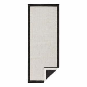 Černo-krémový venkovní koberec NORTHRUGS Panama, 80 x 350 cm